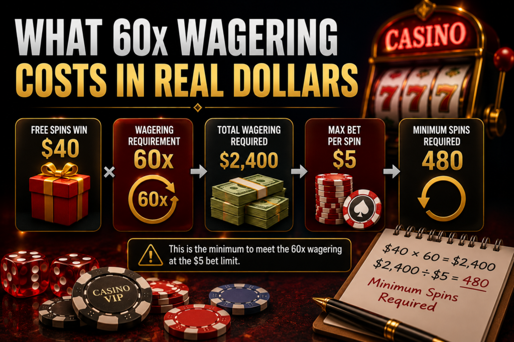 What 60x Wagering Costs in Real Dollars